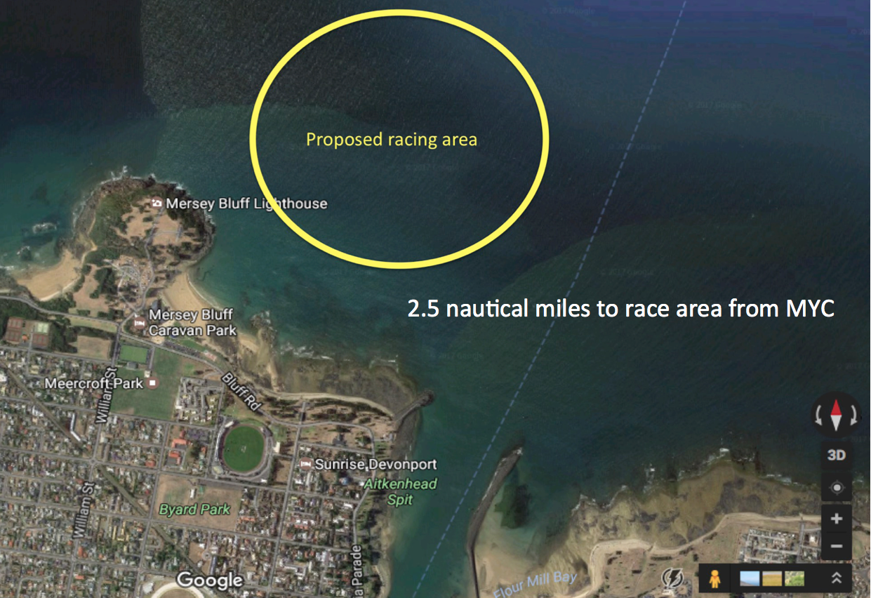 Proposed Racing Area at MYC